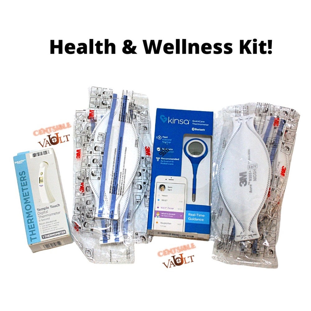 Wellness Kit Thermometers and 3M (N95) face masks!